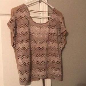 See Through Neutral Top. Gently Used. Size Small.
